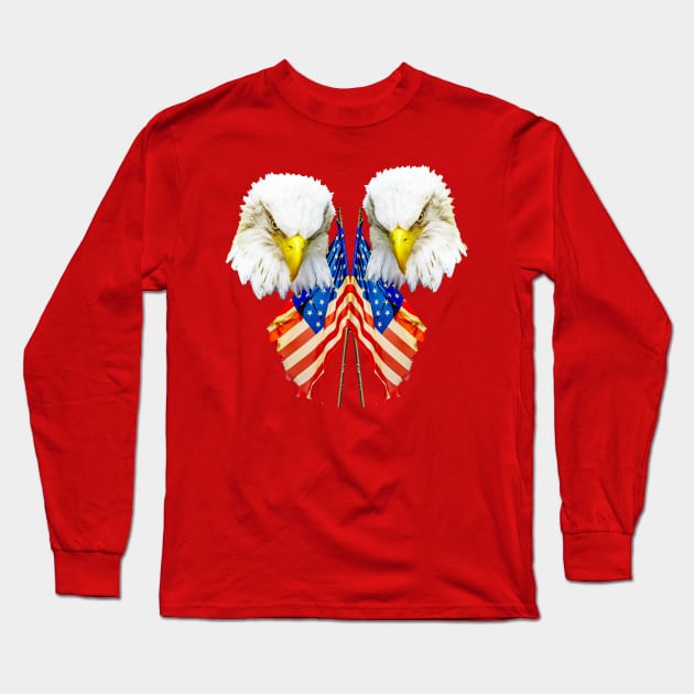 The Eagles and the Flag Long Sleeve T-Shirt by dalyndigaital2@gmail.com